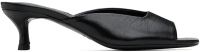 By Far Black Wendy Mules In Bk001 Black