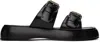 By Far Black Wyatt Sandals In Bl Black