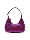By Far Baby Amber Leather Shoulder Bag In Fuchsia