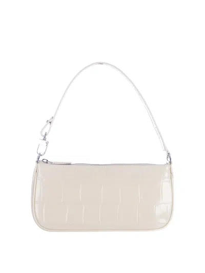 By Far Shoulder Bag   In Maxi Croco In White