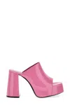 By Far Pink Brad Patent Leather Heels