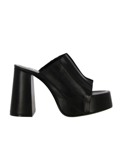 By Far Brad Water Table High-heeled Muller Sandals In Black