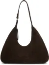 By Far Brown Amber Suede Leather Shoulder Bag