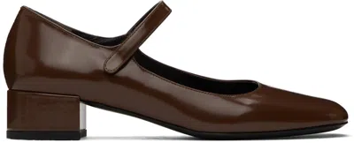 By Far Brown Ginny Ballerina Flats In Seq Sequoia