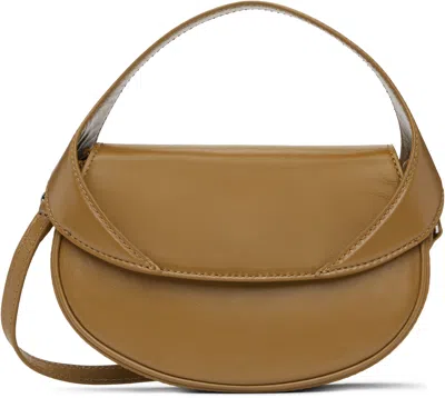 By Far Brown Hari Creased Leather Bag In Br044 Sparrow