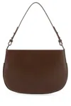 By Far Brown Leather Issa Shoulder Bag In Brown