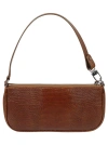 By Far Tan Lizard Rachel Shoulder Bag In Brown