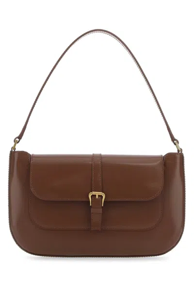 By Far Brown Leather Miranda Shoulder Bag
