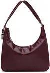 By Far Burgundy Rhea Creased Leather Bag