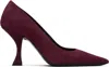 By Far Burgundy Viva Suede Heels In Multi