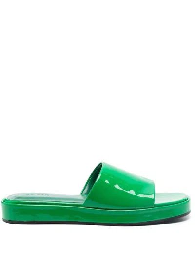 By Far Cala Patent-finish Mules