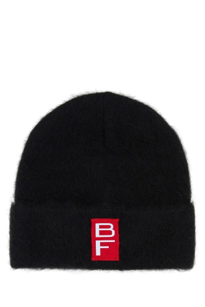 By Far Signature Logo Patch Beanie In Black