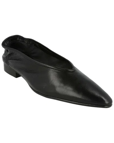 By Far Prudence Leather Flat In Black