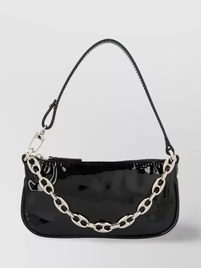 By Far Rachel Mini Leather Shoulder Bag In Black