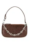 By Far Chocolate Leather Rachel Handbag In Nutella