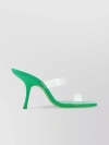 By Far Clara 100mm Square-toe Sandals In Green