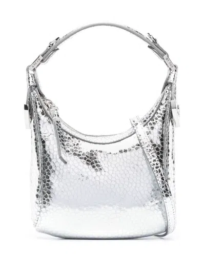BY FAR BY FAR COSMO METALLIC LEATHER HANDBAG