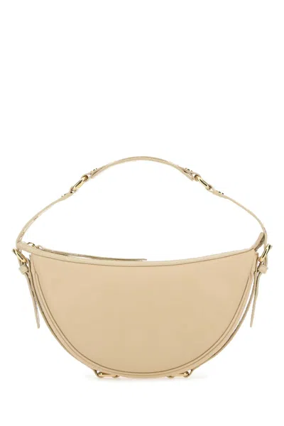 By Far Cream Leather 22 Cm Gib Shoulder Handbag In Yellow