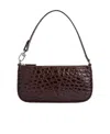 By Far Crocodile-effect Bag In Brown