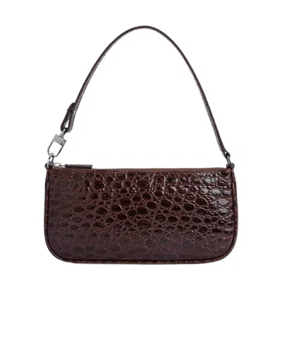 BY FAR BY FAR RACHEL EMBOSSED SHOULDER BAG