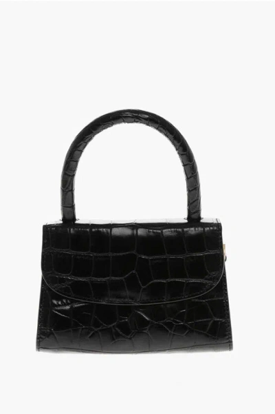 By Far Crocodile Effect Leather Flax Circular Mini Bag Grösse Unica