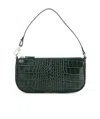 By Far Crocodile-effect Shoulder Bag In White