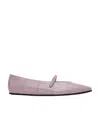 By Far Ssense Work Capsule – Purple Molly Ballerina Flats In Pink