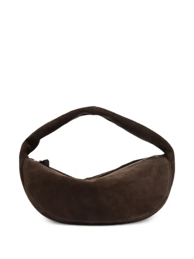 By Far Cush Suede Shoulder Bag In Brown