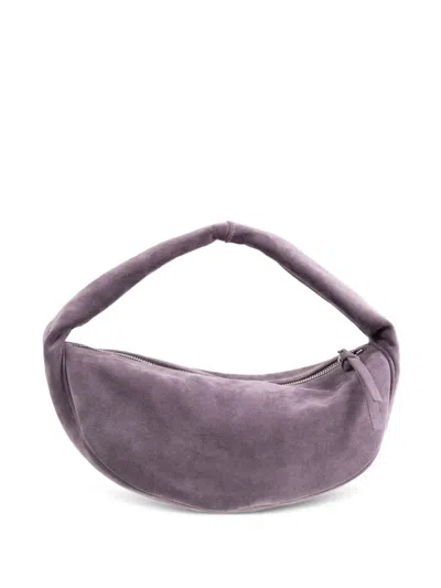 By Far Cush Suede Shoulder Bag In Purple