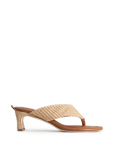 By Far Dasha Raffia Heeled Espadrilles In Multi