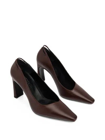 By Far Diva Heeled Pumps In Burgundy