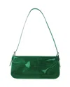 By Far Dulce Bag In Green Patent Leather In Green
