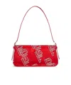 By Far Dulce Crystal-embellished Shoulder Bag In Red