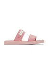 By Far Easy Leather Sandals In Pink