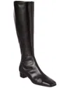 By Far Edie Leather Knee-high Boot In Black