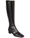 By Far Edie Leather Knee-high Boot In Black