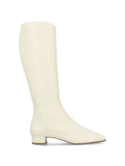 By Far Edie Square-toe Leather Knee-high Boots In Multi