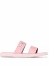 BY FAR ELEGANT PINK GRAINED LEATHER SANDALS FOR WOMEN