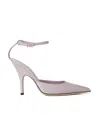 By Far Eliza 75mm Pointed-toe Pumps In Gray
