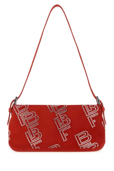 BY FAR BY FAR EMBELLISHED SUEDE DULCE SHOULDER BAG