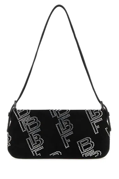 By Far Embellished Suede Dulce Shoulder Bag