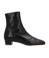 By Far Este 25mm Square Toe Ankle Boots In Black