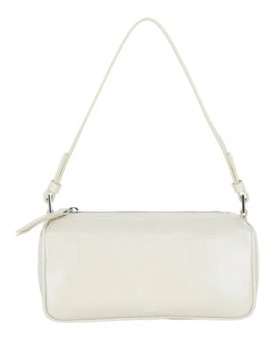 By Far Eva Creased Shoulder Bag In White