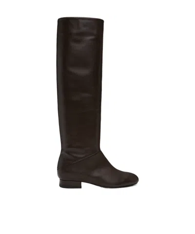 By Far Felix Round-headed Boots In Black