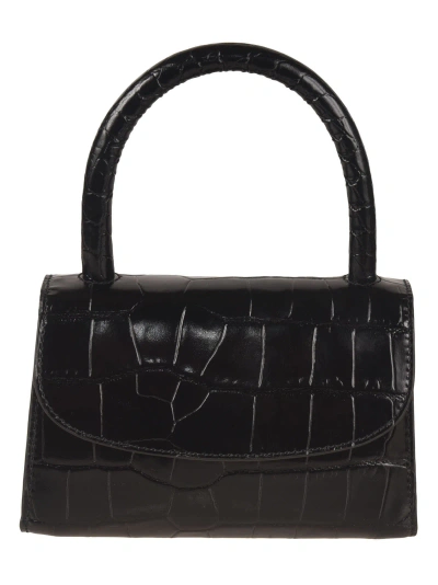 By Far Flap Skinned Tote In Black