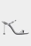 By Far Flick Silver Flagstone Leather Sandal