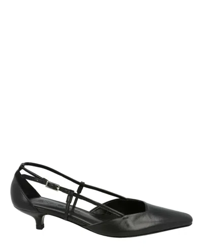By Far Francine Leather Pumps In Black