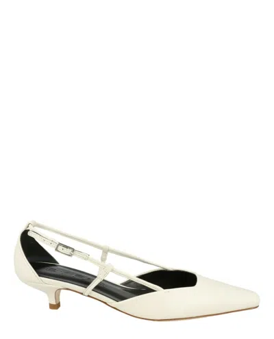 By Far Francine Leather Pumps In White