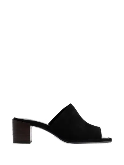 By Far Francisco Square-toe Sandals In Black