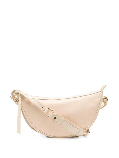 By Far Gib Crocodile-detail Shoulder Bag In Neutrals